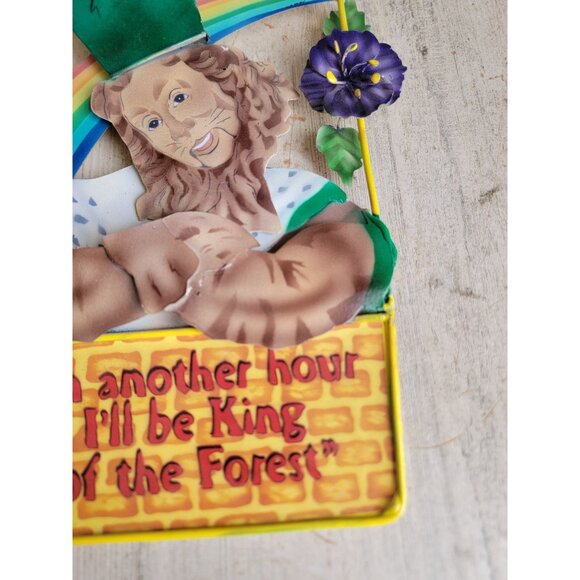 Vintage wizard of Oz sign cowardly lion hanging sign metal decor - Picture 3 of 8